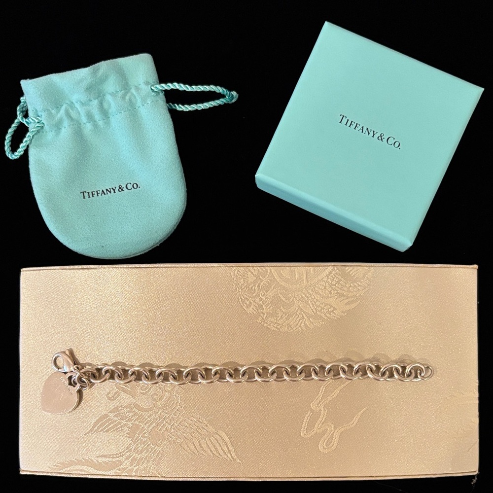 Tiffany & Co. Silver Heart Charm Bracelet